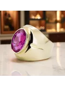 Ring Vintage Jewlery Amethyst 14K Yellow gold vrc296y